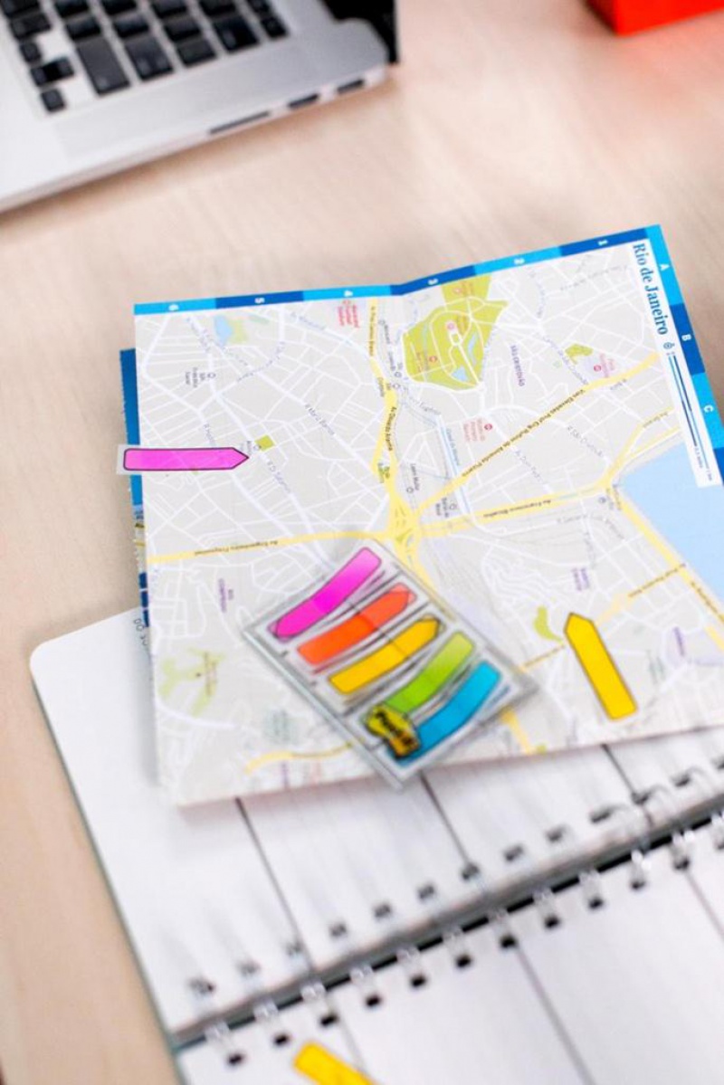 Zakładki indeksujące POST-IT® (684-ARR1), PP, 12x43mm, strzałka, 5x20 kart., mix kolorów