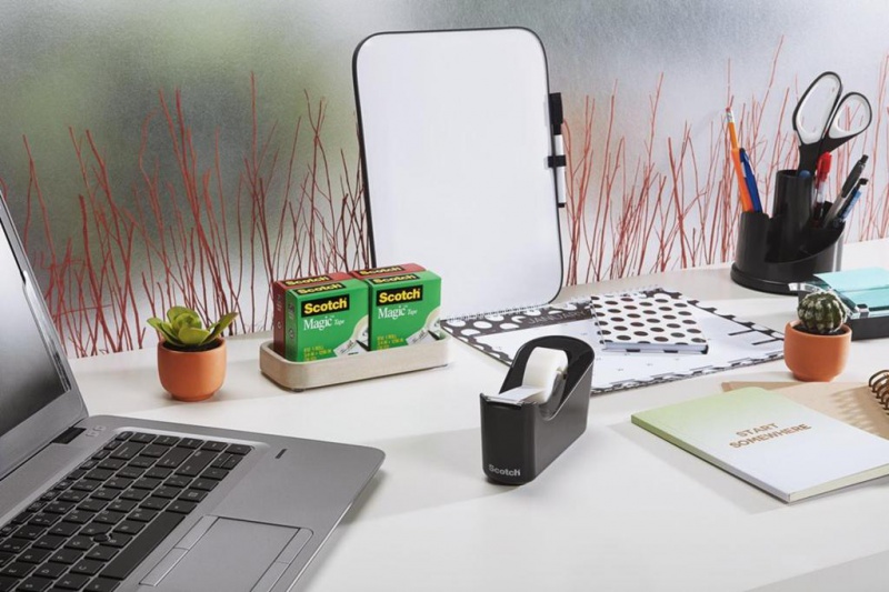 Dyspenser do taśm SCOTCH® (C-18B), w zestawie taśma Magic 19mmx33m, czarny