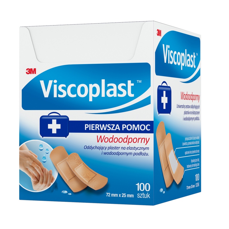 Plastry VISCOPLAST MINIFOL 7,2x2,5cm, 100szt.