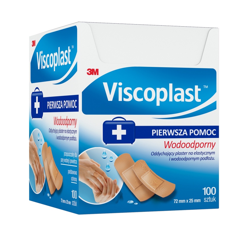Plastry VISCOPLAST MINIFOL 7,2x2,5cm, 100szt.