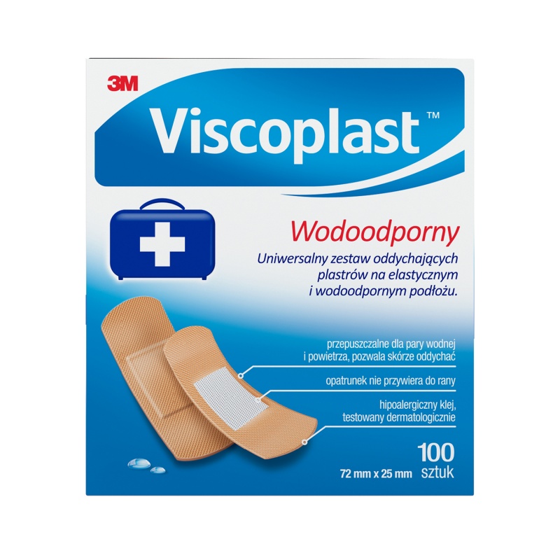 Plastry VISCOPLAST MINIFOL 7,2x2,5cm, 100szt.