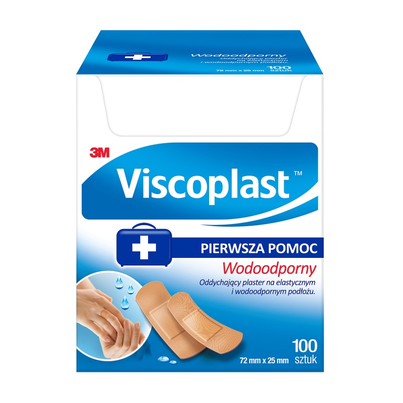 Plastry VISCOPLAST MINIFOL 7,2x2,5cm, 100szt.