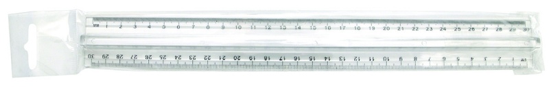 Linijka z uchwytem DONAU, 30cm, zawieszka, transparentna