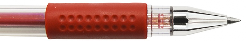 Długopis żelowy DONAU z wodoodpornym tuszem 0,5mm, czerwony