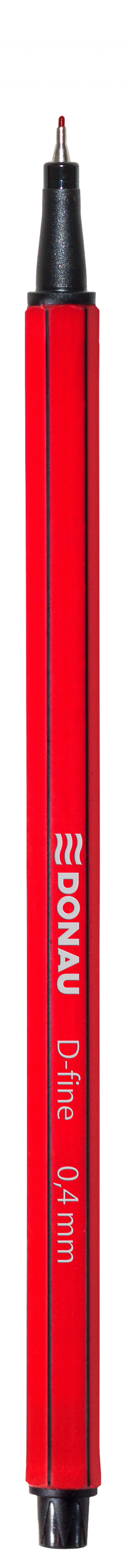 Cienkopis DONAU D-Fine, 0,4 mm, czerwony
