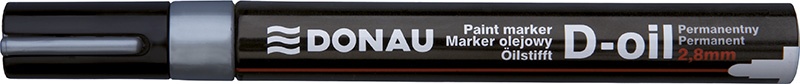 Marker olejowy DONAU D-Oil, okrągły, 2,8mm, srebrny