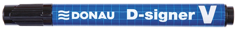 Marker permanentny DONAU D-Signer V, ścięty, 1-4mm (linia), czarny