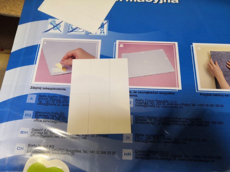 Tablica informacyjna DONAU, 58x46cm, samoprzylepna, brązowa