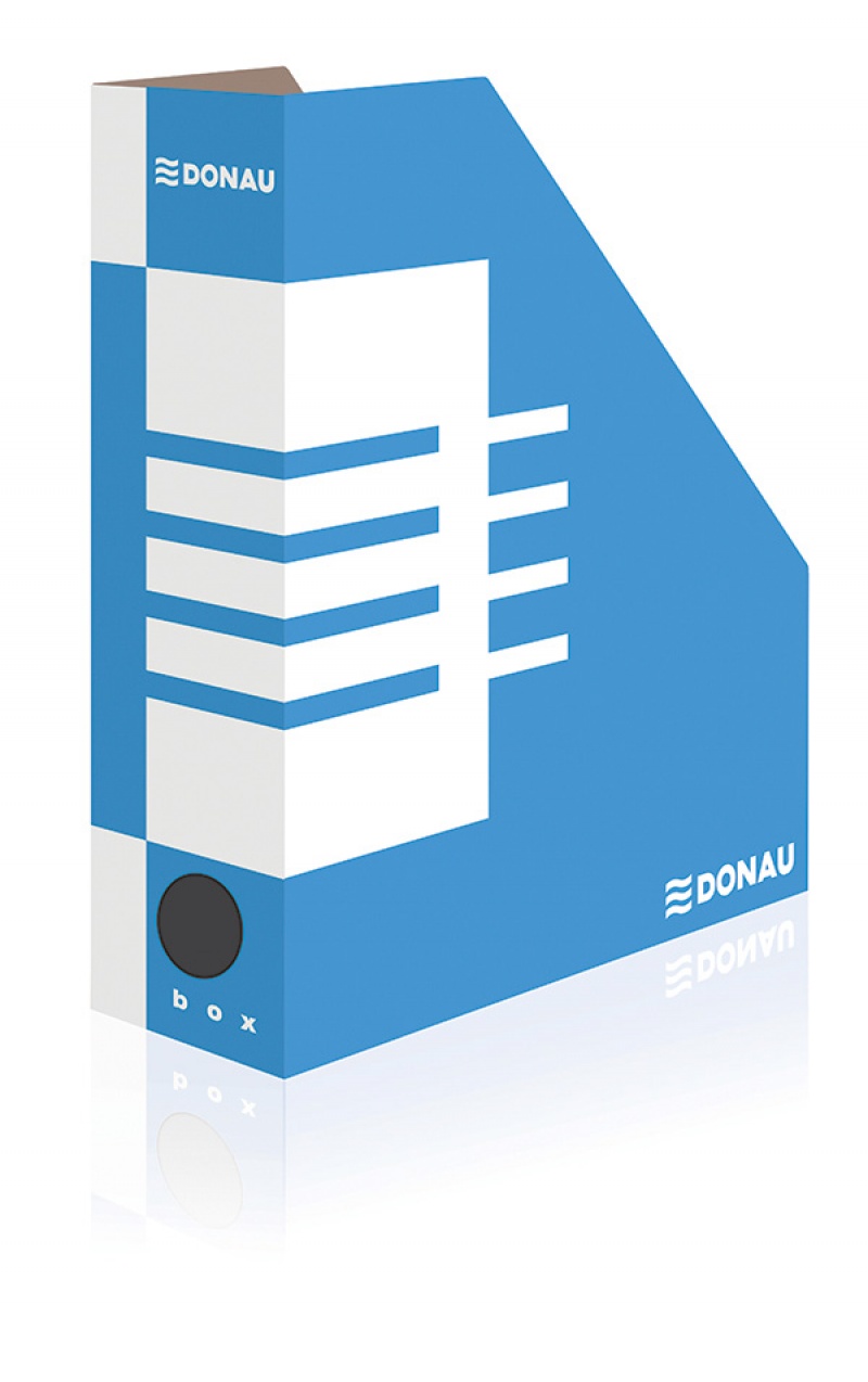 Pojemnik na dokumenty DONAU, karton, A4/100mm, niebieski