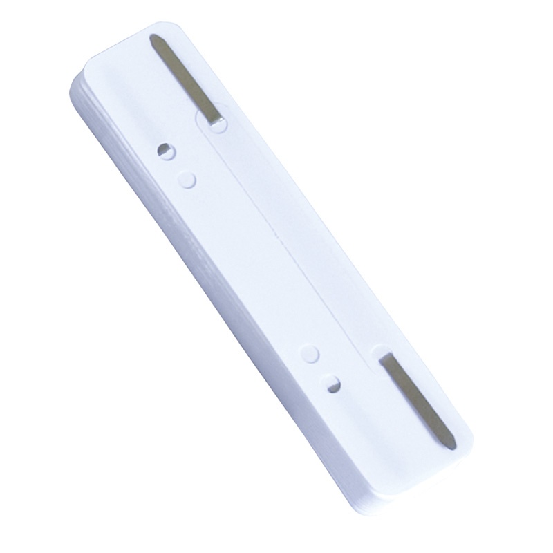 Wąsy skoroszytowe DONAU, PP, z metalową blaszką, białe 25szt.