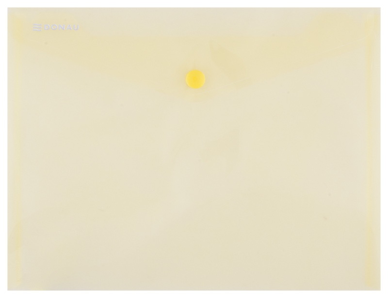 Teczka kopertowa DONAU zatrzask, PP, C5, 180mikr., żółta