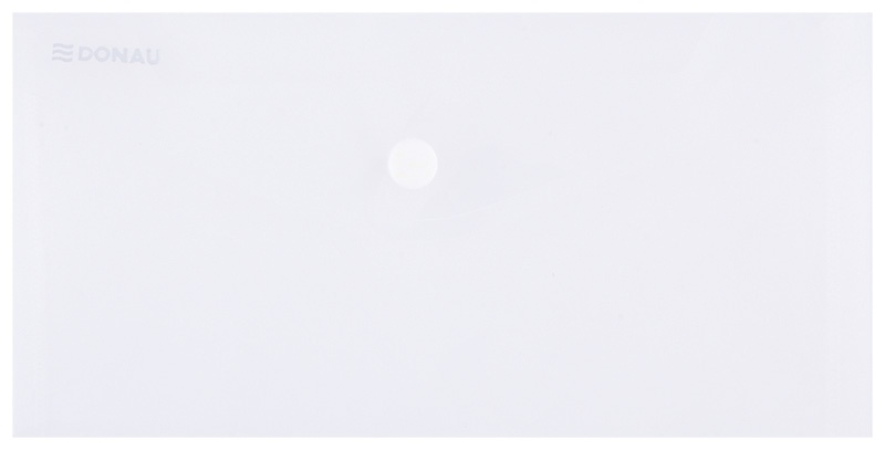 Teczka kopertowa DONAU zatrzask, PP, DL, 180mikr., transparentna