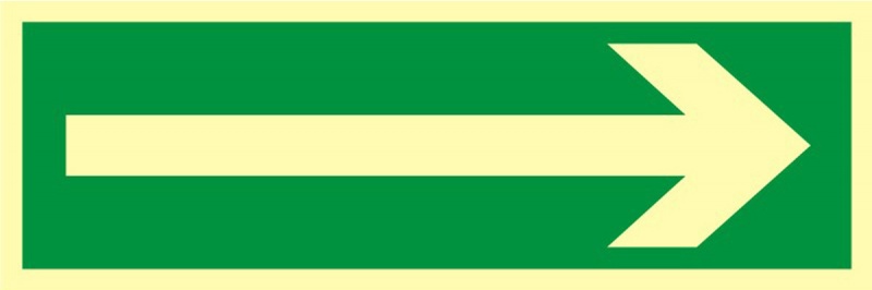 Znak TDC, Kierunek drogi ewakuacyjnej