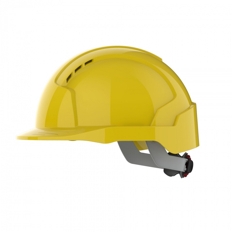 Hełm ochronny EVOLite®, regulacja na pokrętło, wentylowany, żółty