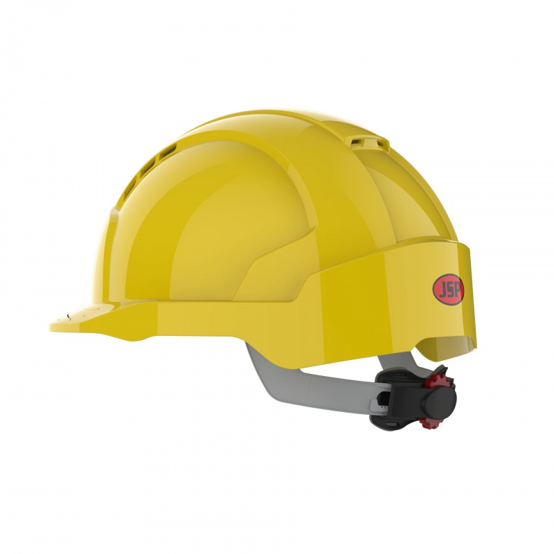 Hełm ochronny EVOLite®, regulacja na pokrętło, wentylowany, żółty