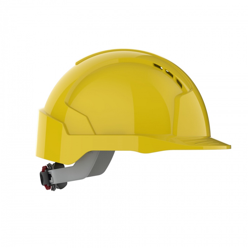 Hełm ochronny EVOLite®, regulacja na pokrętło, wentylowany, żółty