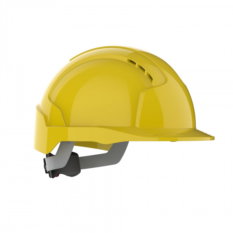 Hełm ochronny EVOLite®, regulacja na pokrętło, wentylowany, żółty