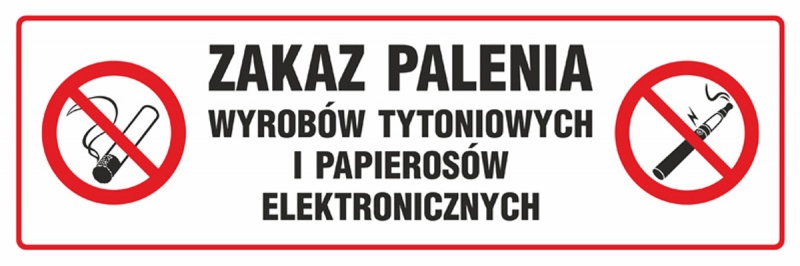 Znak TDC, Zakaz palenia wyrobów tytoniowych i papierosów elektronicznych