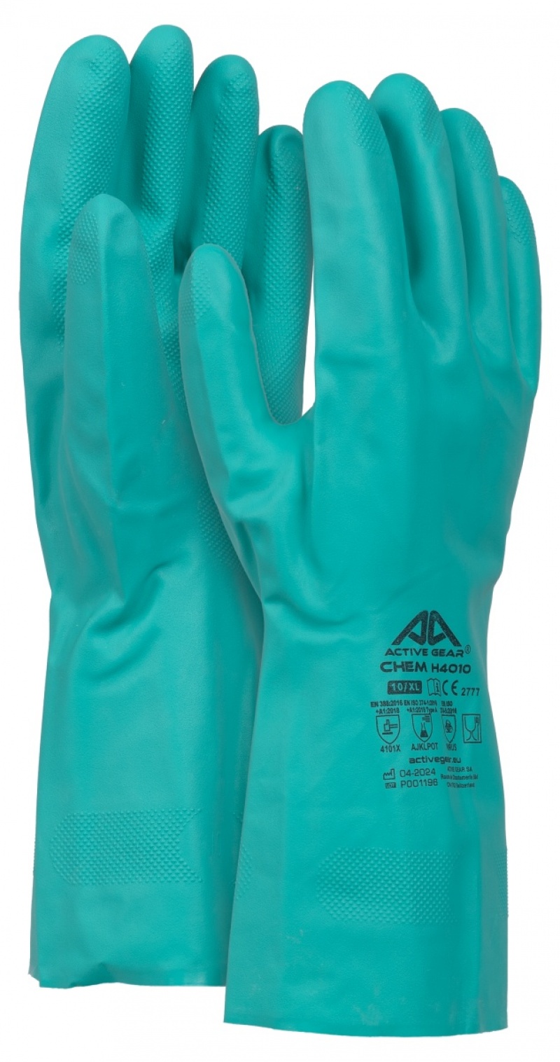 Rękawice chemiczne ACTIVE CHEM, rozm. 9, zielone