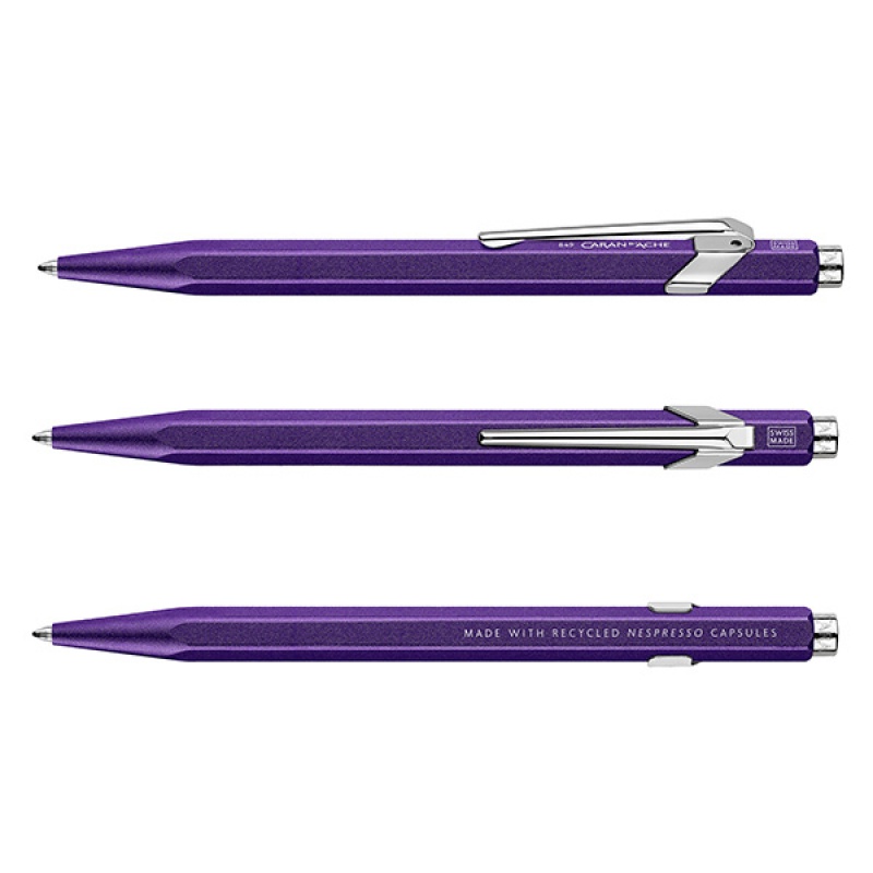 Długopis CARAN D'ACHE 849 Nespresso Arpeggio, M, w pudełku, fioletowy