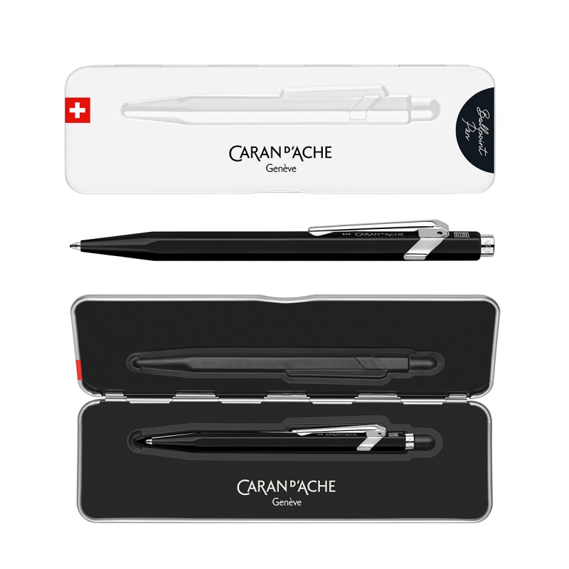 Długopis CARAN D'ACHE 849 Pop Line Fluo, M, w pudełku, czarny
