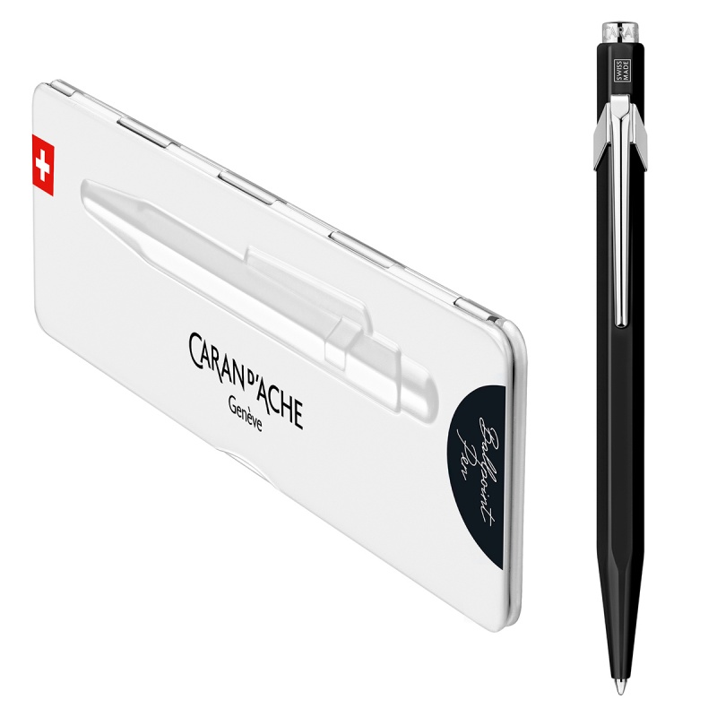 Długopis CARAN D'ACHE 849 Pop Line Fluo, M, w pudełku, czarny