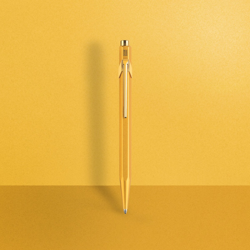 Długopis CARAN D'ACHE 849 Goldbar, M, w pudełku, złoty