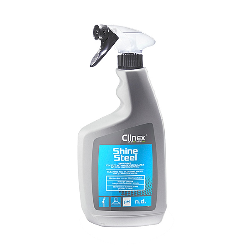 Preparat czyszcząco-nabłyszczający CLINEX Shine Steel 650ml 77-628, do stali nierdzewnej