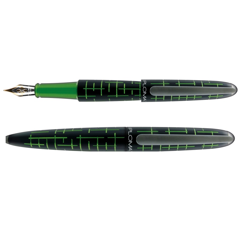 Pióro wieczne DIPLOMAT Elox Matrix, B, 14ct, czarny/zielony