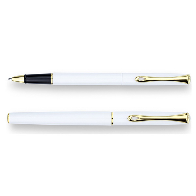 Pióro kulkowe DIPLOMAT Traveller, M, białe/złote