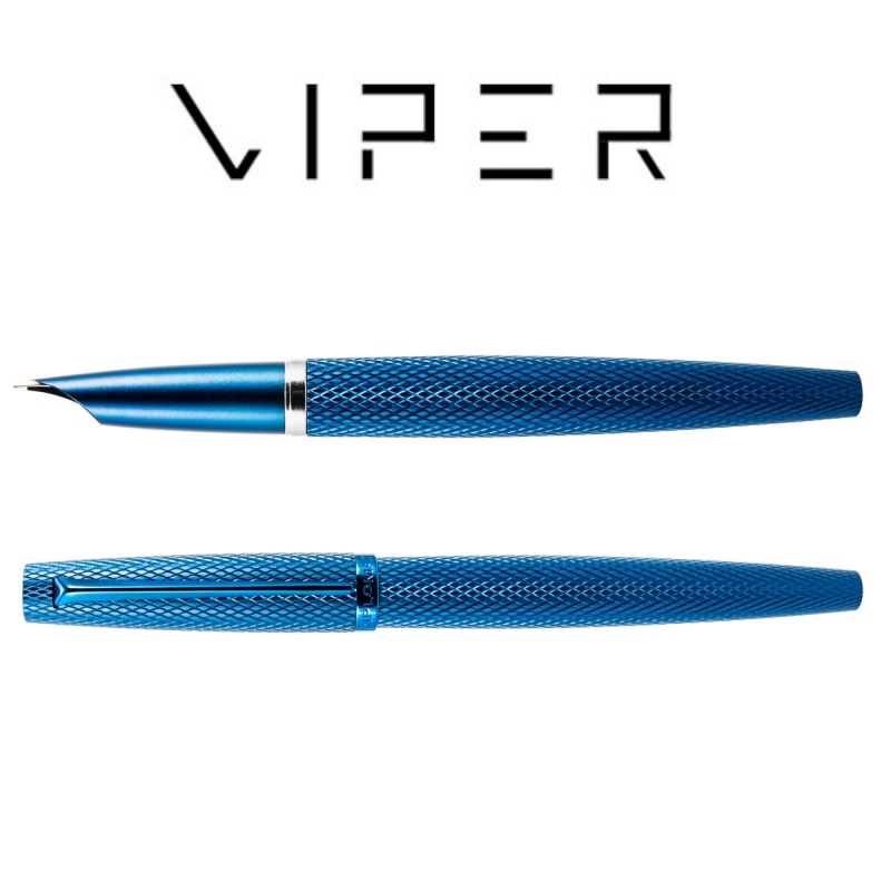 Pióro wieczne DIPLOMAT Viper, guilloche, F, niebieskie