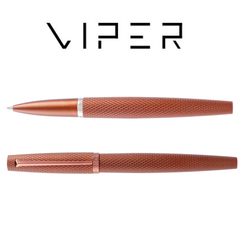 Pióro kulkowe DIPLOMAT Viper, guilloche, brązowe