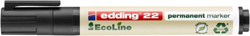 Marker permanentny e-22 EDDING ecoline, 1-5mm, czarny