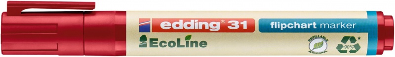 Marker do flipchartów e-31 EDDING ecoline, 1,5-3 mm, czerwony