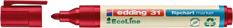 Marker do flipchartów e-31 EDDING ecoline, 1,5-3 mm, czerwony
