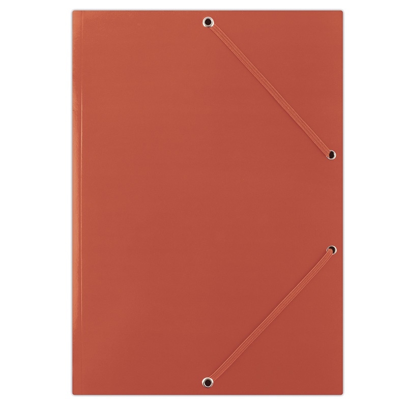 Teczka z gumką DONAU, karton, A4, 400gsm, 3-skrz., czerwona
