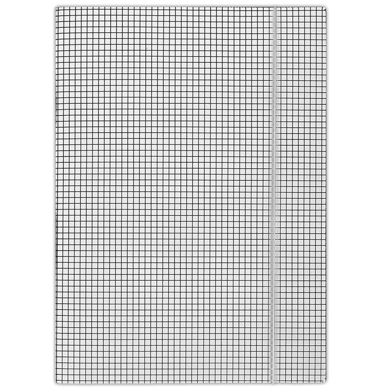 Teczka z gumką DONAU, karton, A4, 400gsm, 3-skrz., biała w kratę