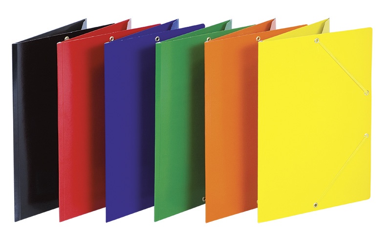 Teczka z gumką DONAU, karton, A4, 400gsm, 3-skrz., niebieska w kratę