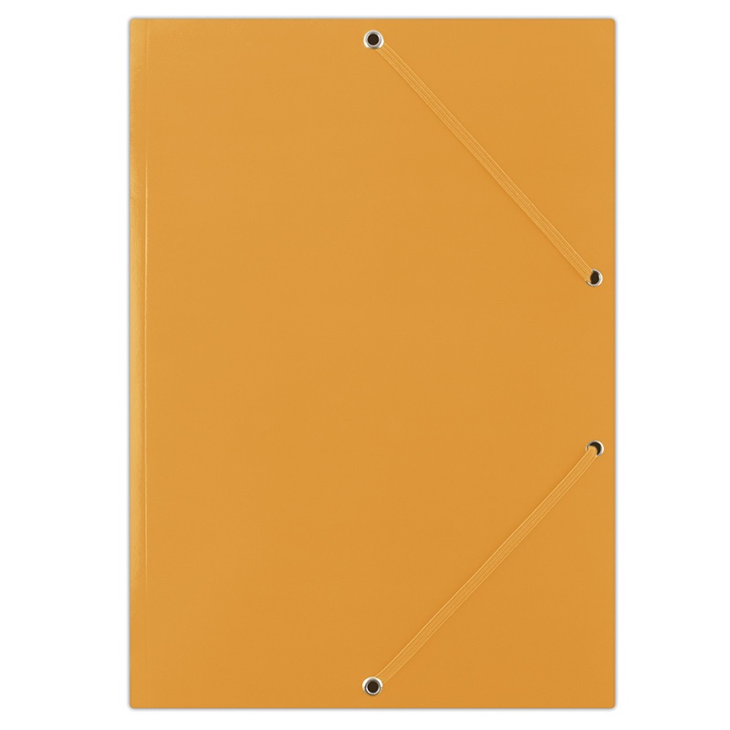 Teczka z gumką DONAU, karton, A4, 400gsm, 3-skrz., pomarańczowa