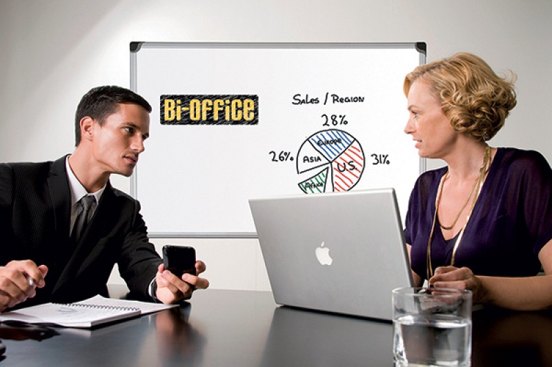 Tablica suchoś.-magn. BI-OFFICE Professional, 40x30cm, lakierowana, rama alu.