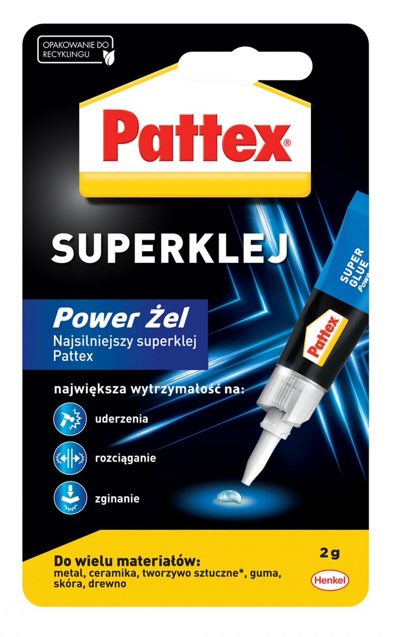 Klej SUPER POWER ŻEL PATTEX S.O.S., 2g