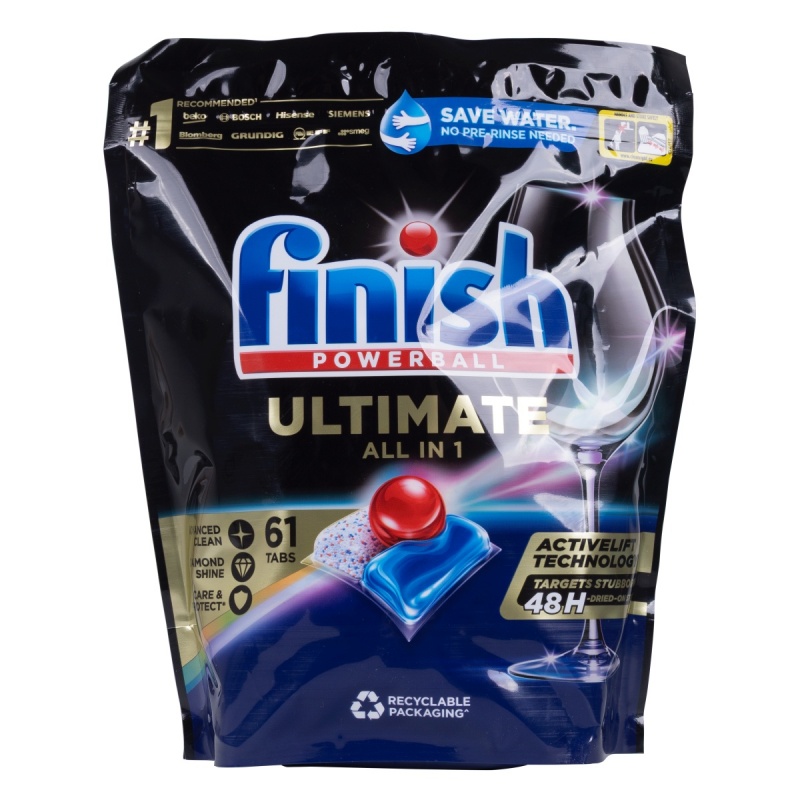 Tabletki do zmywarki FINISH Ultimate All in One, 61 szt., lemon