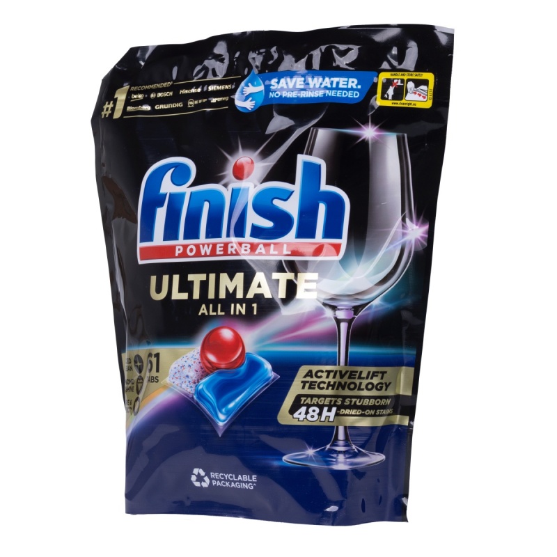 Tabletki do zmywarki FINISH Ultimate All in One, 61 szt., lemon