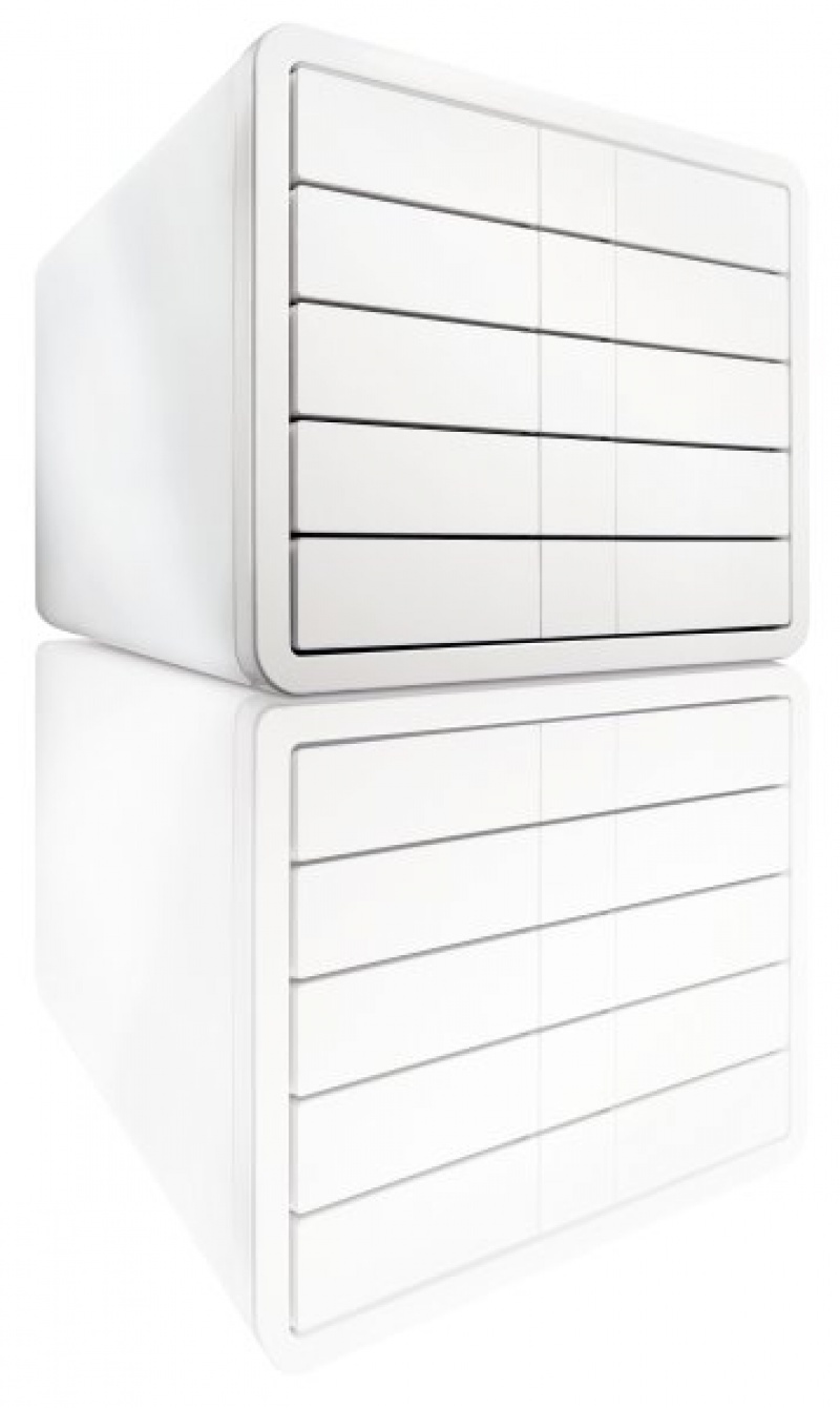 Zestaw 5 szufladek HAN iBox, ABS, A4, biały