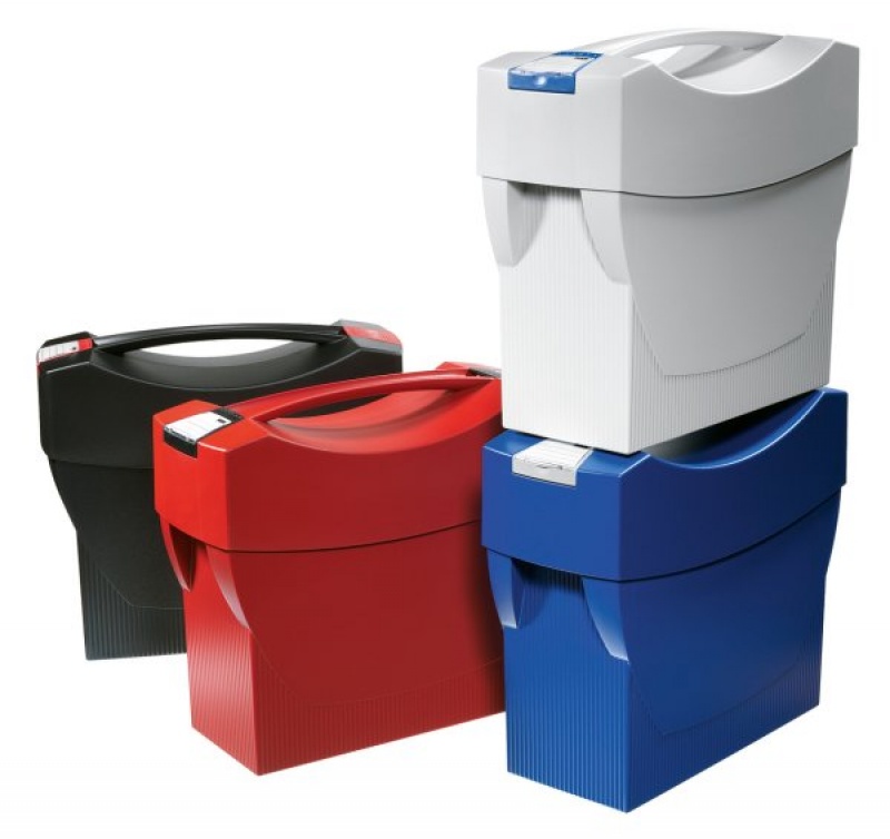 Pojemnik na teczki zawieszkowe HAN Swing Plus, polistyren, A4, z wiekiem, niebieski