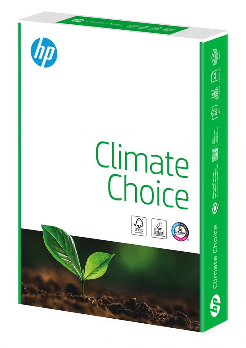 Papier ksero HP CLIMATE CHOICE, A4, klasa B+, 80gsm, 500 ark.