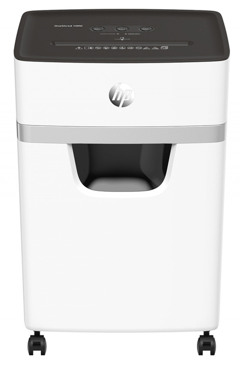 Niszczarka HP ONESHRED 10MC, mikrościnki, P-5, 10 kart., 20l, jasnoszara
