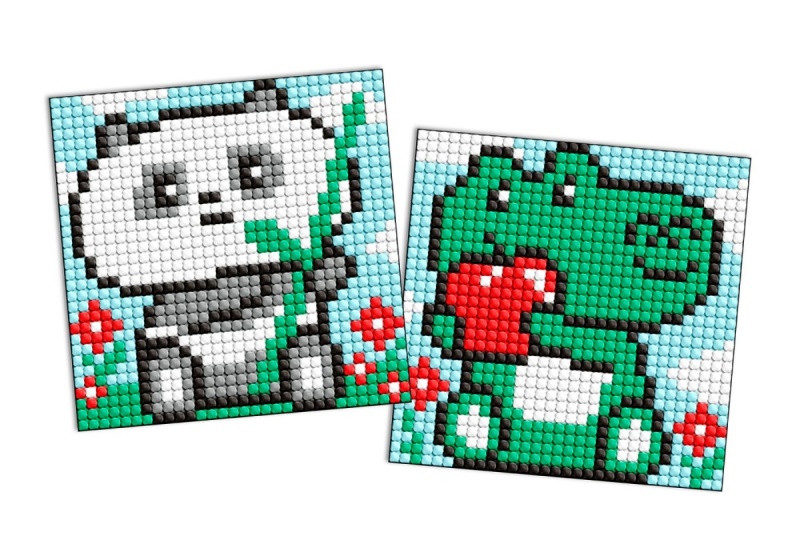 Diamentowa mozaika na magnesie IDEYKA, 9x9 cm, kids, dziwne rozkosze, 2 szt.