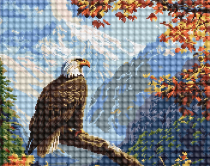 Diamentowa mozaika IDEYKA, 40x50cm, strażnik szczytu, 1 szt.