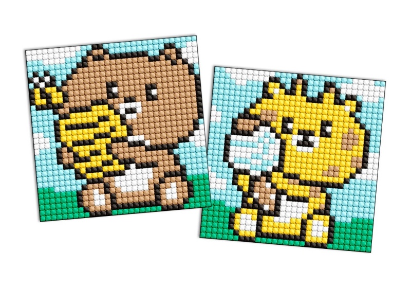 Diamentowa mozaika na naklejce IDEYKA, 9x9 cm, kids, gadżety, 2 szt.